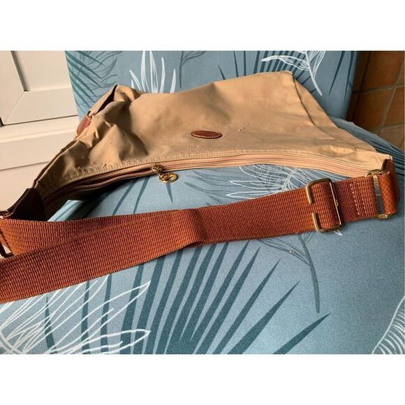 LONGCHAMP Le Pliage Nylon Desert Tan HOBO SHOULDER BAG PURSE - Picture 10 of 12